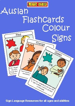 Auslan Colour Signs in Flashcard Format (Australian Sign Language)