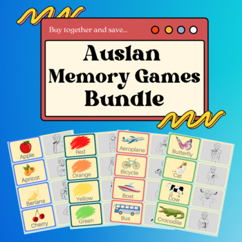 Preview of Auslan Memory Games Bundle
