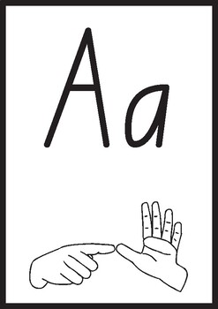 Preview of Auslan sign Alphabet Black&White