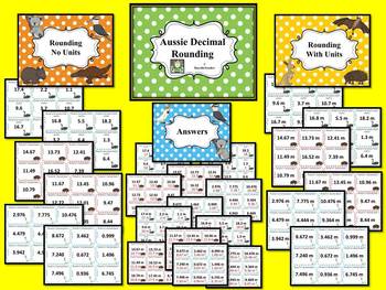 Preview of Aussie Decimal Rounding #1 - Rotation Cards