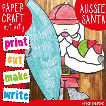 Preview of Aussie Santa Paper Craft - Christmas in Australia