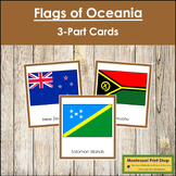 Flags of Oceania/Australasia 3-Part Cards (color borders)