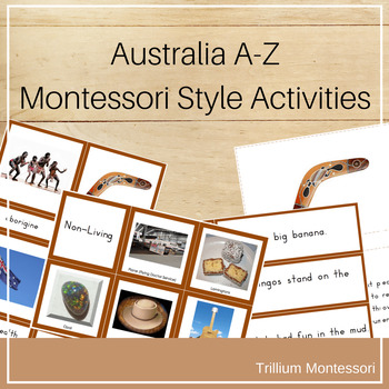 Preview of Australia A-Z Montessori Geography Pack