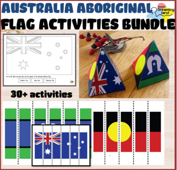 Preview of Australia Aboriginal Flags activities BUNDLE | representing First Australians
