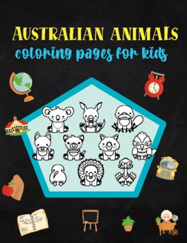 Preview of Australia Animals Coloring Pages for Kids
