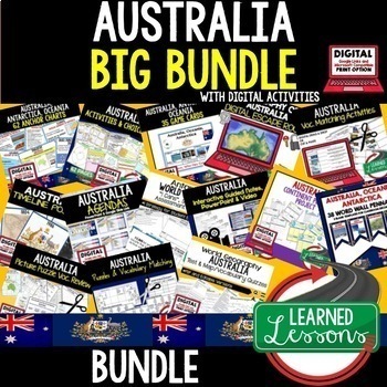 Preview of Australia BUNDLE (World Geography Bundle), Digital Learning & Print