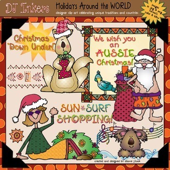 Preview of Australia Christmas Down Under - Holidays Around the World Clip Art & Fun Facts