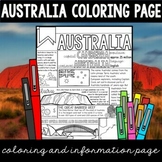 Australia Graphic Organizer & Coloring Pages for Australia