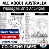 Australia Coloring Pages Famous Landmarks Map Activities &