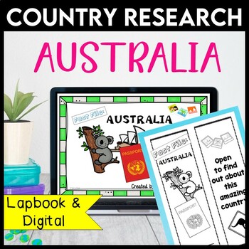 Preview of Australia Country Research Project | Country Study Worksheets