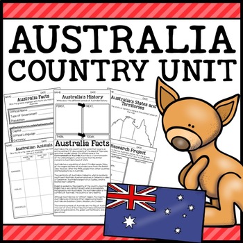 Preview of Australia Country Social Studies Complete Unit