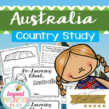 Preview of Australia Country Study *BEST SELLER* Comprehension, Activities + Play Pretend