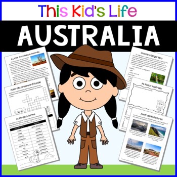 Preview of Australia Country Study: Reading & Writing + Google Slides/PPT Distance Learning