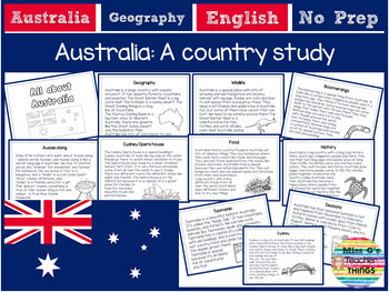 Preview of Australia: Country study - Mini book - Geography