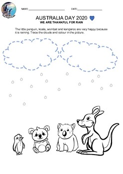 Preview of Australia Day 2020 - colouring activity worksheets