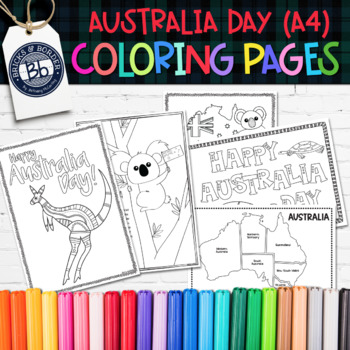 Preview of Australia Day Resources Coloring Pages
