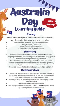 Preview of Australia Day Activities Guide for Early Childhood Education