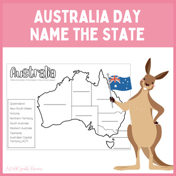 Preview of Australia Day - Australia Map - Name the State and Territory