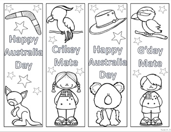 Preview of Australia Day Bookmarks
