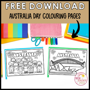 Preview of Australia Day Colouring Pages FREE DOWNLOAD