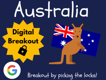 Preview of Australia Digital Breakout! (Escape Room, Scavenger Hunt, Brain Break)