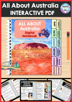 Preview of Australia - Digital Notebook - Distance Learning & Homeschooling