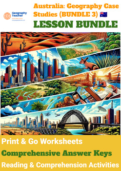 Preview of Australia Geography Case Studies 10-Lesson Bundle (No. 3)