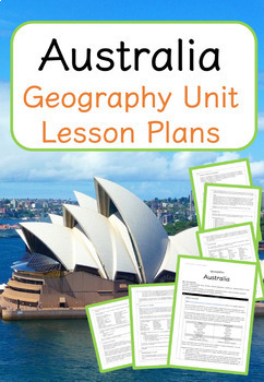 Preview of Australia - Geography Unit Lesson Plans