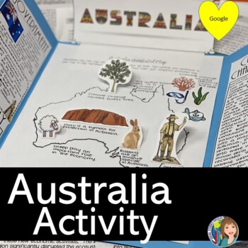 Preview of Australia Lap Book and Stations Activity with Google Slides