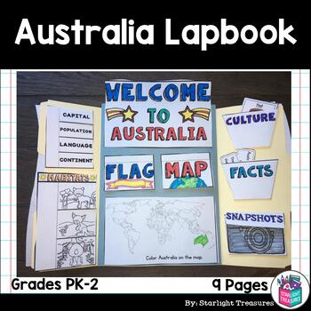 Preview of Australia Lapbook for Early Learners - A Country Study