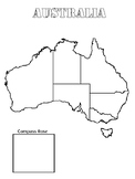 Australia Map Labeling Worksheet - Physical Features and S