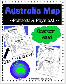 Preview of Australia Map (Physical & Political)