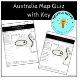 Australia Map Quiz- 6th Grade Georgia Standards of Excelle