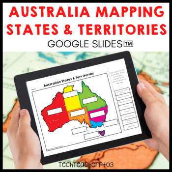 Preview of Australia Mapping States Territories and Capitals Google Slides