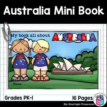 Preview of Australia Mini Book for Early Readers - A Country Study