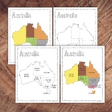 Australia Montessori Puzzle Map Control Sheet Pack