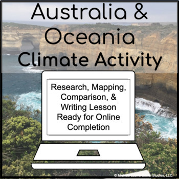Preview of Australia & Oceania Climates Inquiry Activity for 1:1 Google Drive Classroom