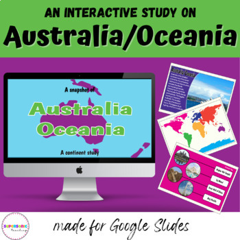 Preview of Australia/Oceania Continent Unit - Digital Resource for Google Slides