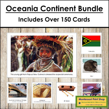 Preview of Australia/Oceania Continent Bundle - Montessori Geography