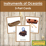 Musical Instruments of Australia/Oceania 3-Part Cards (col