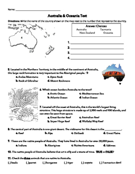 Preview of Australia & Oceania Test