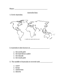 Preview of Australia Quiz