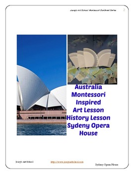 Preview of Australia Sydney Opera House History Art Montessori Pre-K to 4th Common Core