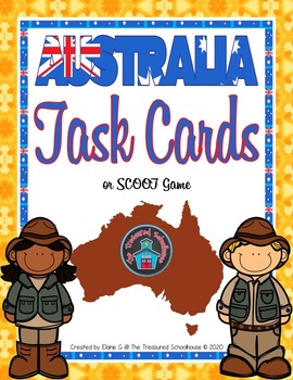 Preview of Australia Task Cards or SCOOT Game  #austeacherBFR