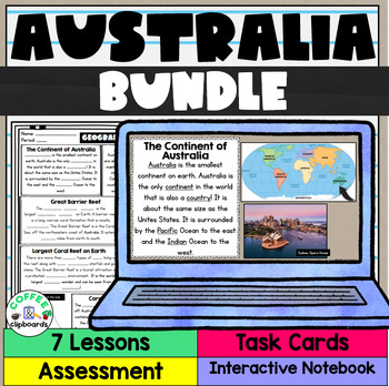 Preview of Australia Unit Bundle: Lessons, Test, Activities SS6H4, SS6G11, SS6CG4, SS6E11