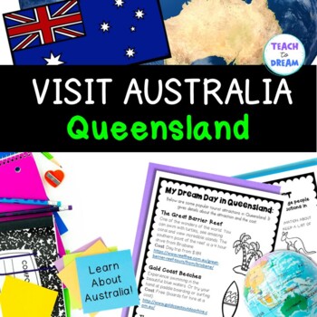Preview of Australia Geography Queensland | Australia Worksheets and Fun Activities | HASS