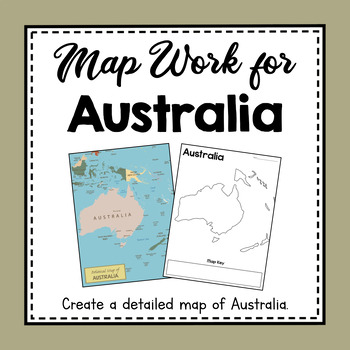 Preview of Australia Unit Study | Australia Map Work | Hands On Map Creation Activity