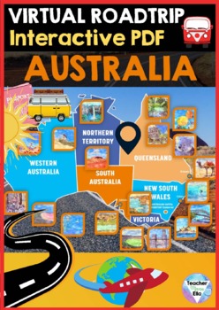 Preview of Australia Virtual Roadtrip - Country Unit Study - No Prep - Interactive PDF