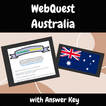 Preview of Australia WebQuest