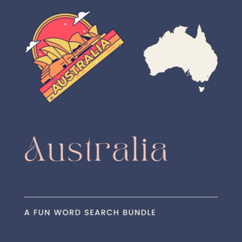 Preview of Australia Word search Bundle | Free Trivia quiz